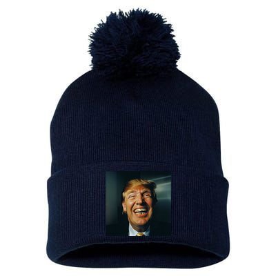 Donald Trump Grillz Teeth Pom Pom 12in Knit Beanie