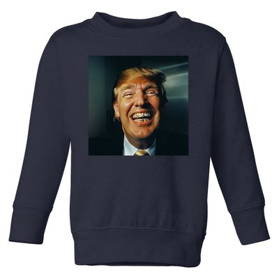 Donald Trump Grillz Teeth Toddler Sweatshirt