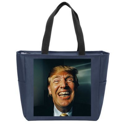 Donald Trump Grillz Teeth Zip Tote Bag