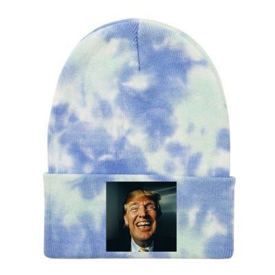 Donald Trump Grillz Teeth Tie Dye 12in Knit Beanie