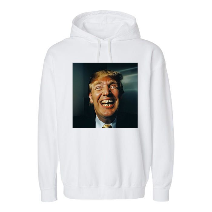 Donald Trump Grillz Teeth Garment-Dyed Fleece Hoodie