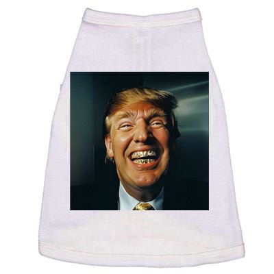 Donald Trump Grillz Teeth Doggie Tank