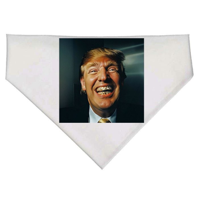 Donald Trump Grillz Teeth USA-Made Doggie Bandana