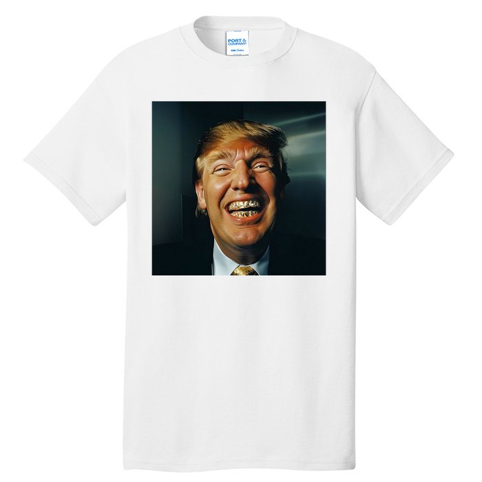 Donald Trump Grillz Teeth Tall T-Shirt