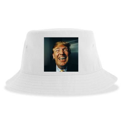 Donald Trump Grillz Teeth Sustainable Bucket Hat