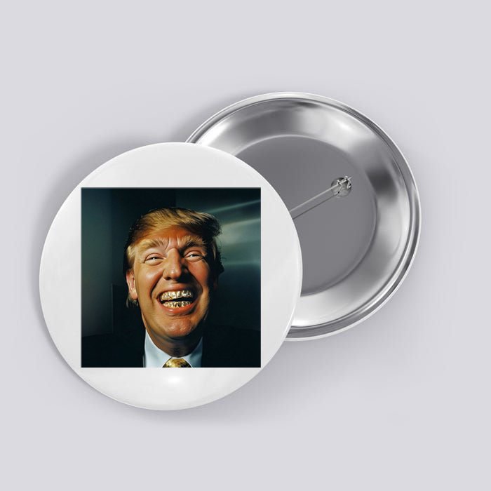 Donald Trump Grillz Teeth Button