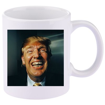 Donald Trump Grillz Teeth 11oz C Handle Ceramic Mug