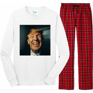 Donald Trump Grillz Teeth Long Sleeve Pajama Set