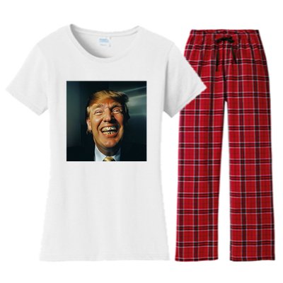 Donald Trump Grillz Teeth Women's Flannel Pajama Set