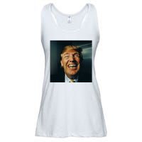 Donald Trump Grillz Teeth Ladies Essential Flowy Tank