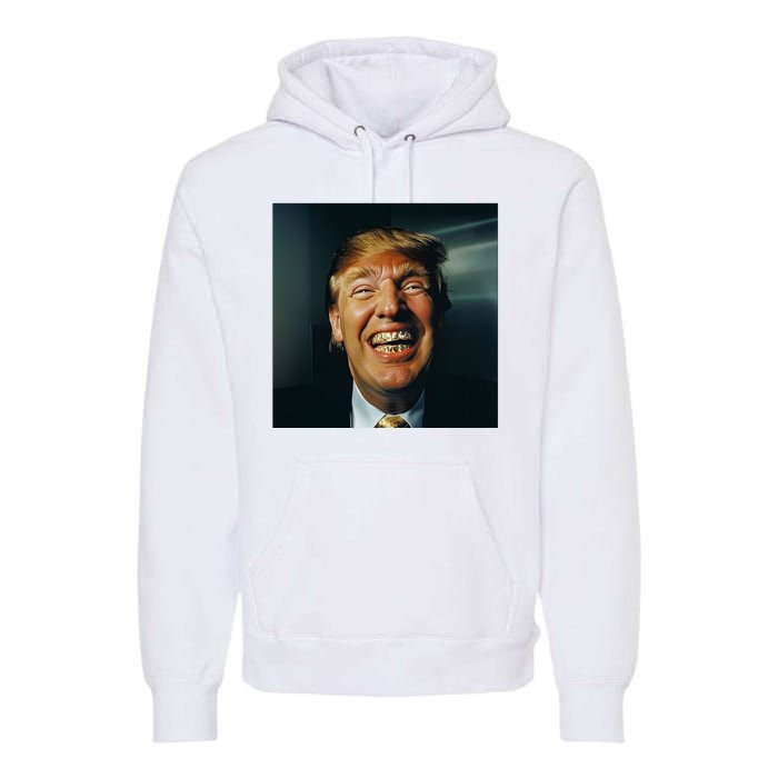 Donald Trump Grillz Teeth Premium Hoodie