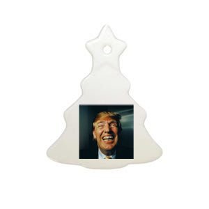 Donald Trump Grillz Teeth Ceramic Tree Ornament