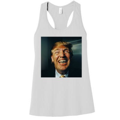 Donald Trump Grillz Teeth Women's Racerback Tank