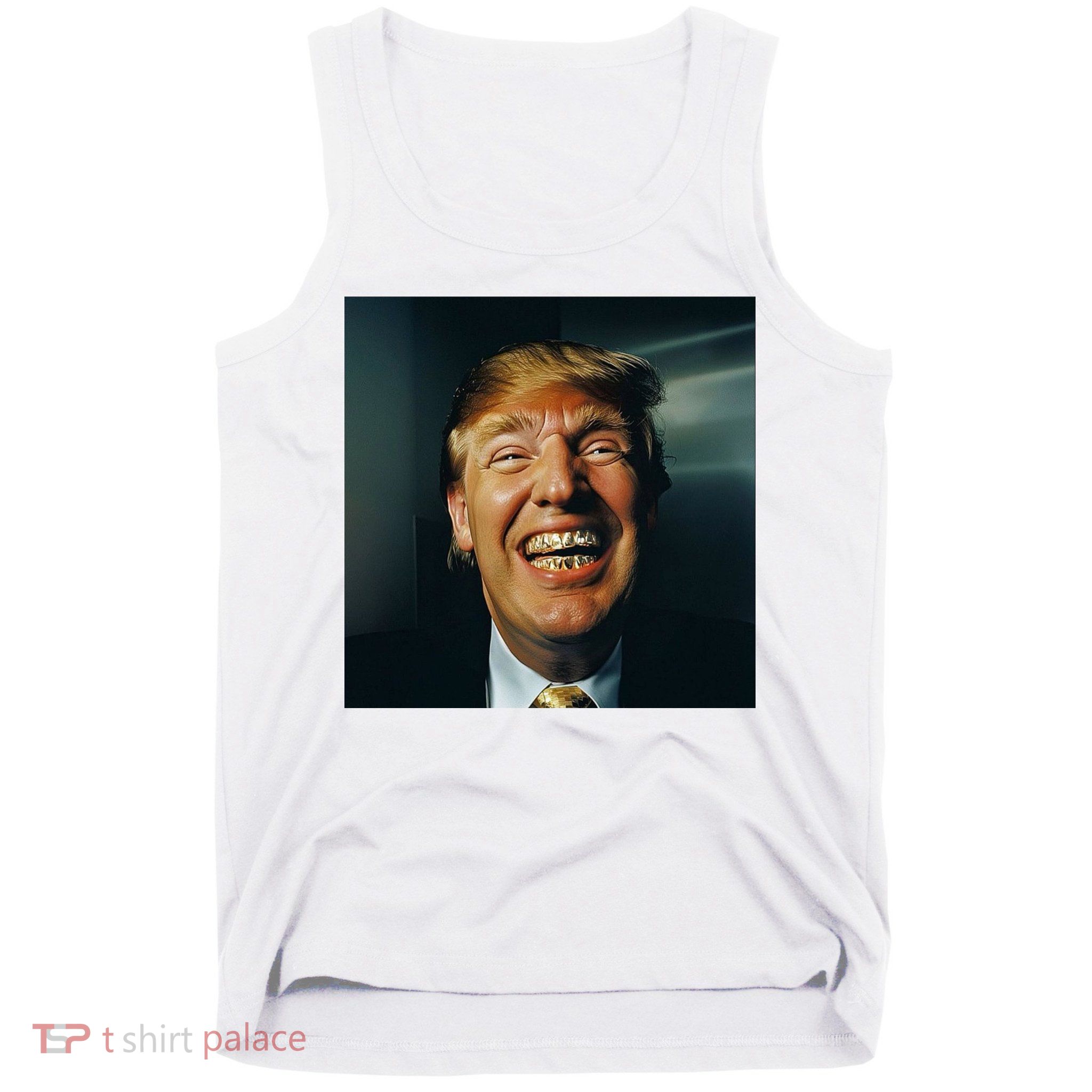 Donald Trump Grillz Teeth Tank Top