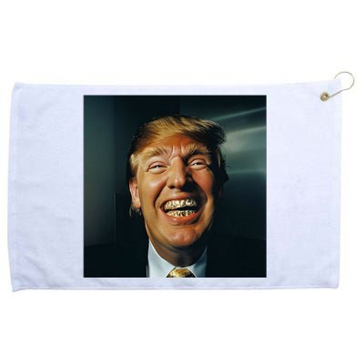 Donald Trump Grillz Teeth Grommeted Golf Towel