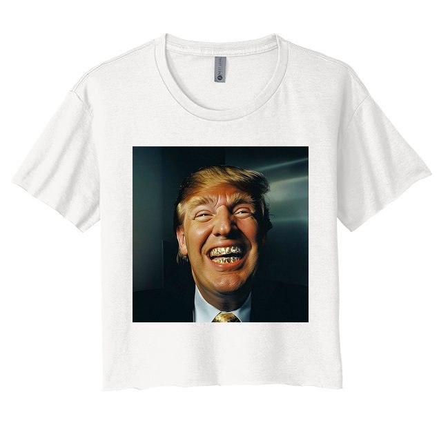 Donald Trump Grillz Teeth Crop Top