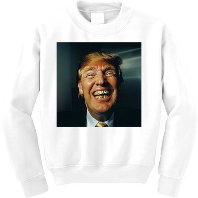 Donald Trump Grillz Teeth Kids Sweatshirt