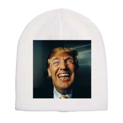 Donald Trump Grillz Teeth Short Acrylic Beanie