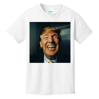 Donald Trump Grillz Teeth Kids T-Shirt