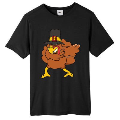 Dabbing Turkey Gift Tall Fusion ChromaSoft Performance T-Shirt