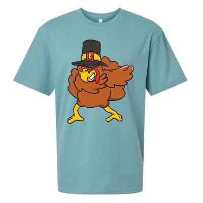 Dabbing Turkey Gift Sueded Cloud Jersey T-Shirt