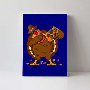 Dabbing Turkey Gaming Thanksgiving Turkey Playing Video Game Cool Gift Canvas