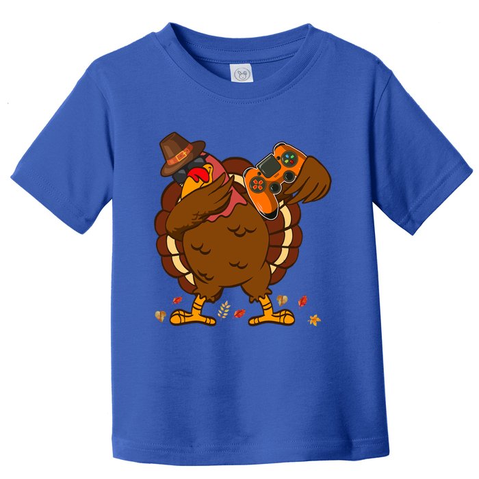 Dabbing Turkey Gaming Thanksgiving Turkey Playing Video Game Cool Gift Toddler T-Shirt