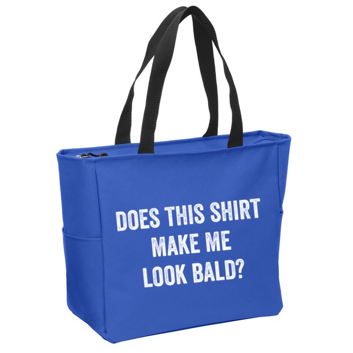 Does This Gift Make Me Look Bald? Gift Bald Is Beautiful Gift Zip Tote Bag