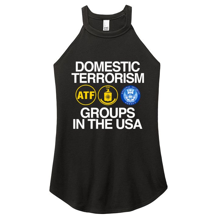 Domestic Terrorism Groups In The Usa Women's Perfect Tri Rocker Tank