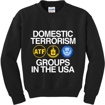 Domestic Terrorism Groups In The Usa Kids Sweatshirt