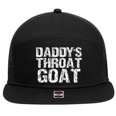 Daddys Throat Goat 7 Panel Mesh Trucker Snapback Hat