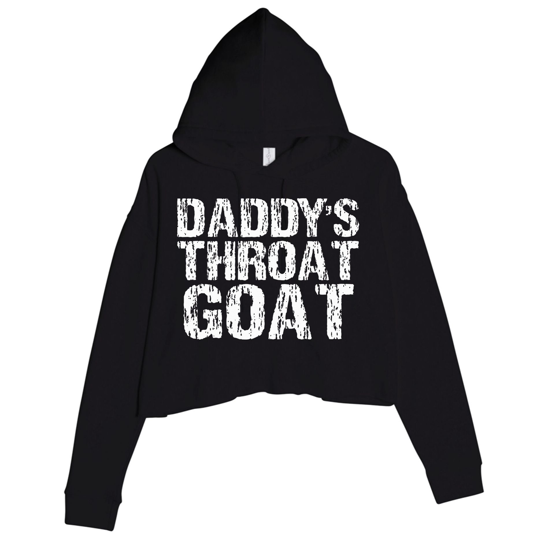 Daddys Throat Goat Crop Fleece Hoodie