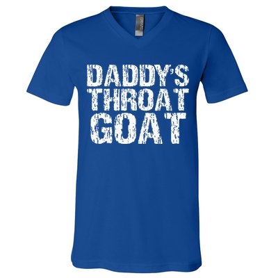 Daddys Throat Goat V-Neck T-Shirt