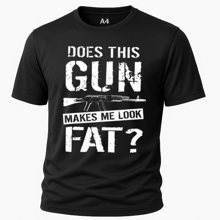 Does This Gun Make Me Look Fat  Funny Gun Nut Joke Sayings  Cooling Performance Crew T-Shirt