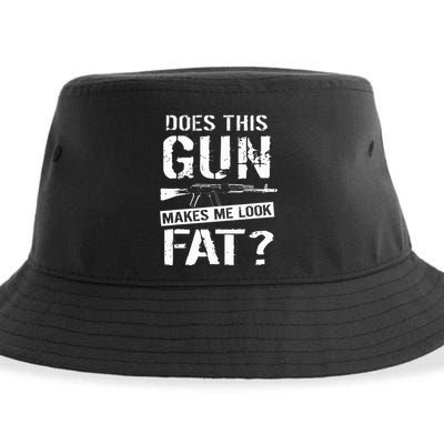 Does This Gun Make Me Look Fat  Funny Gun Nut Joke Sayings  Sustainable Bucket Hat