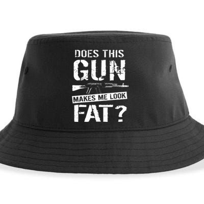 Does This Gun Make Me Look Fat  Funny Gun Nut Joke Sayings  Sustainable Bucket Hat