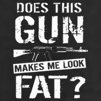 Does This Gun Make Me Look Fat  Funny Gun Nut Joke Sayings  11oz C Handle Ceramic Mug