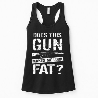 Does This Gun Make Me Look Fat  Funny Gun Nut Joke Sayings  Womens Tank Top