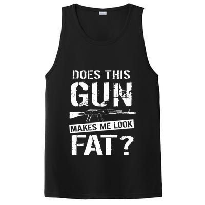 Does This Gun Make Me Look Fat  Funny Gun Nut Joke Sayings  PosiCharge Competitor Tank