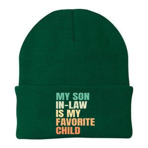 retro My Son In Law Is My Favorite Child Knit Cap Winter Beanie