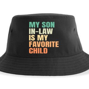 retro My Son In Law Is My Favorite Child Sustainable Bucket Hat