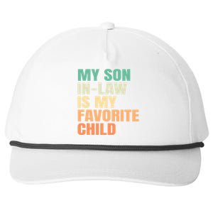 retro My Son In Law Is My Favorite Child Snapback Five-Panel Rope Hat