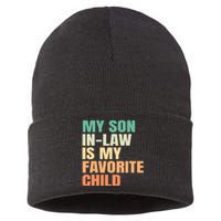 retro My Son In Law Is My Favorite Child Sustainable Knit Beanie