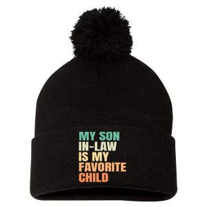 retro My Son In Law Is My Favorite Child Pom Pom 12in Knit Beanie