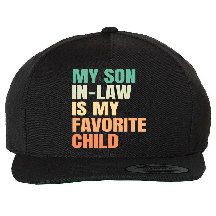 retro My Son In Law Is My Favorite Child Wool Snapback Cap