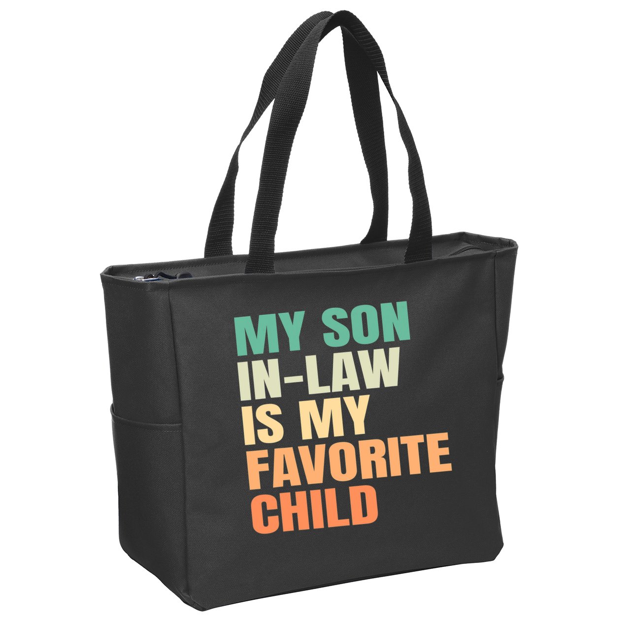 retro My Son In Law Is My Favorite Child Zip Tote Bag