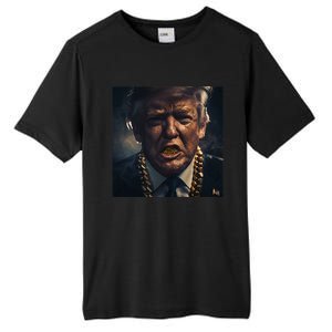 Donald Trump Gold Grillz Tall Fusion ChromaSoft Performance T-Shirt