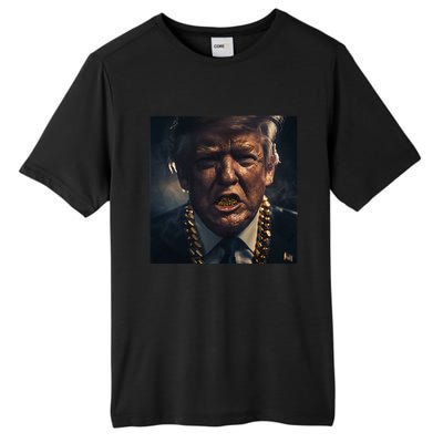 Donald Trump Gold Grillz Tall Fusion ChromaSoft Performance T-Shirt