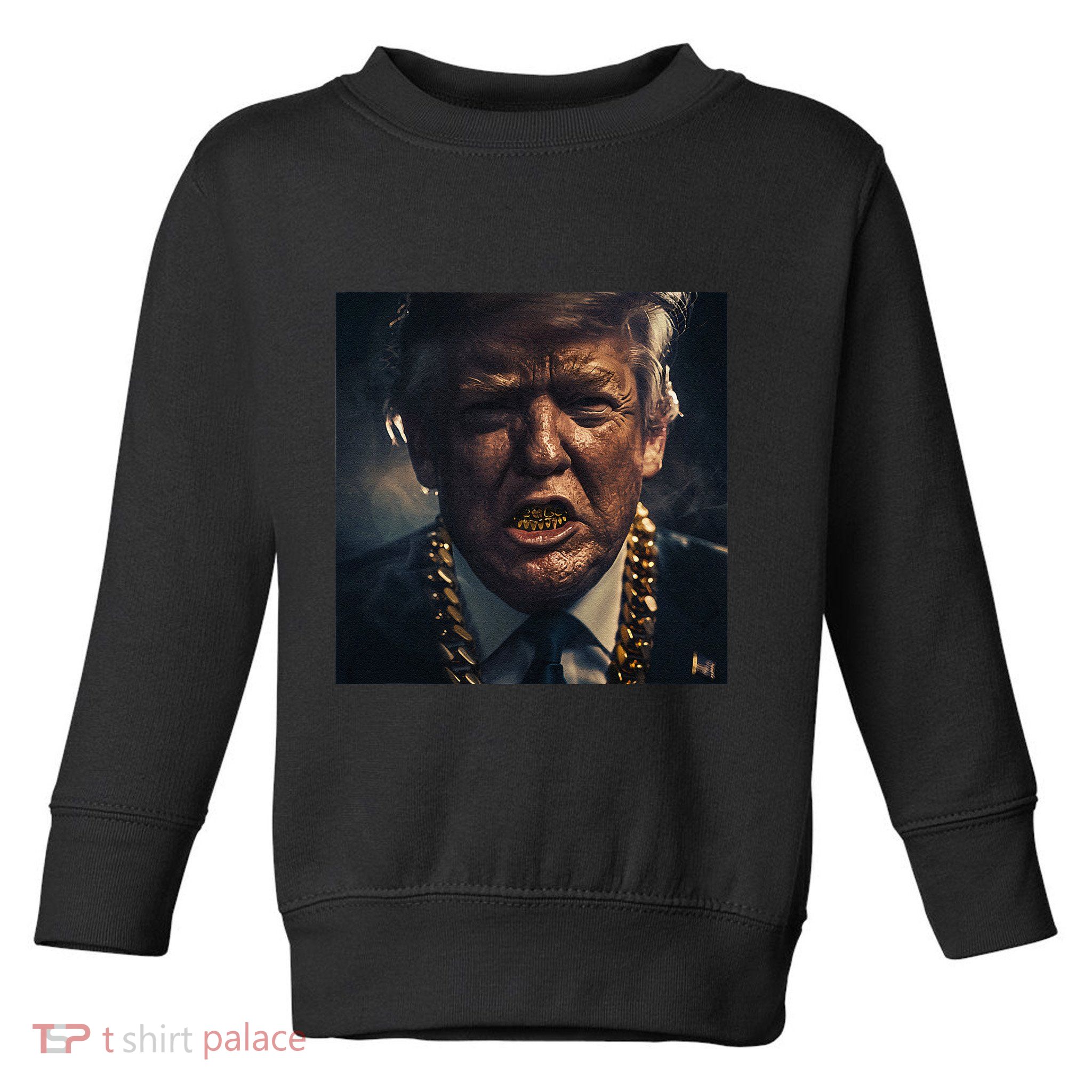 Donald Trump Gold Grillz Toddler Sweatshirt