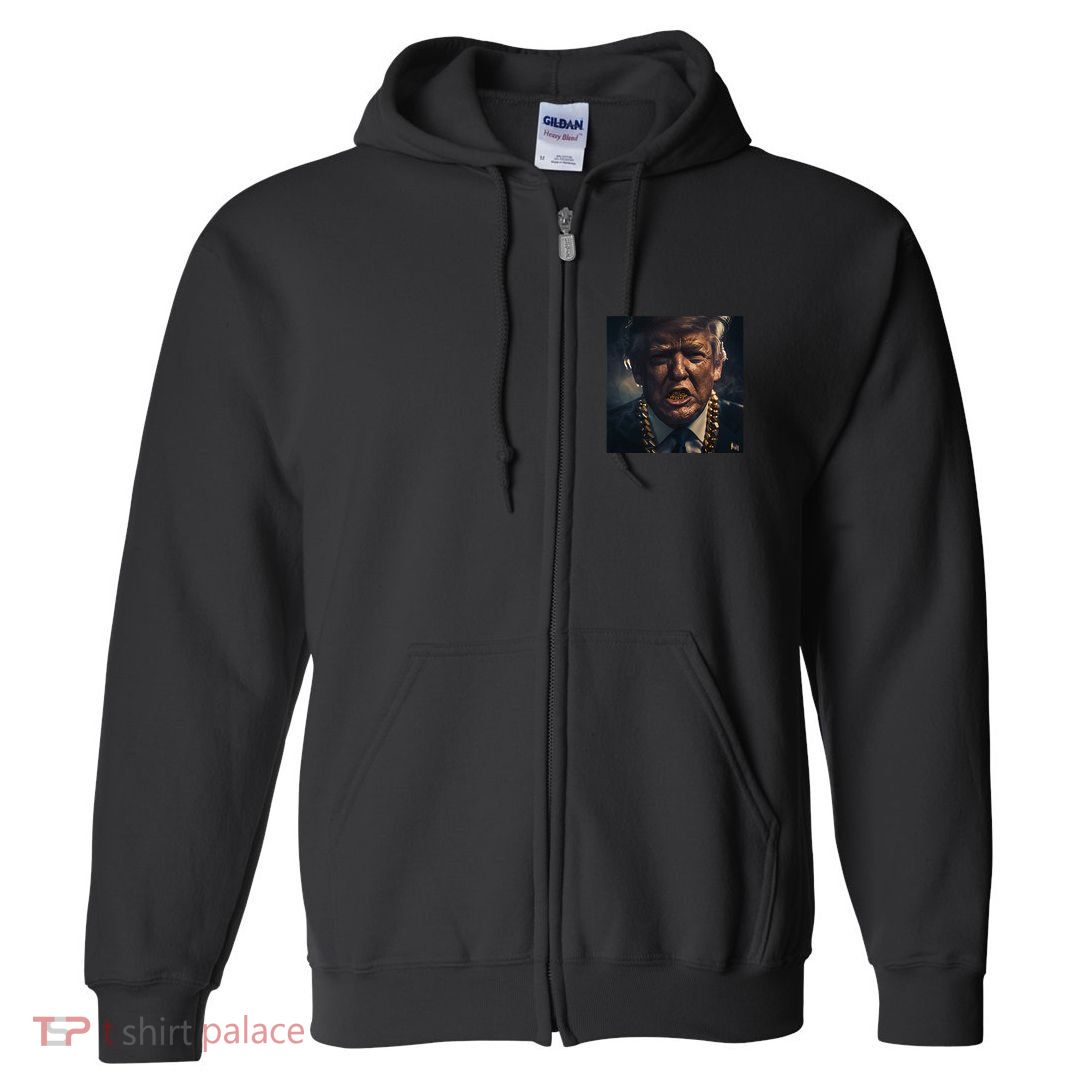 Donald Trump Gold Grillz Full Zip Hoodie